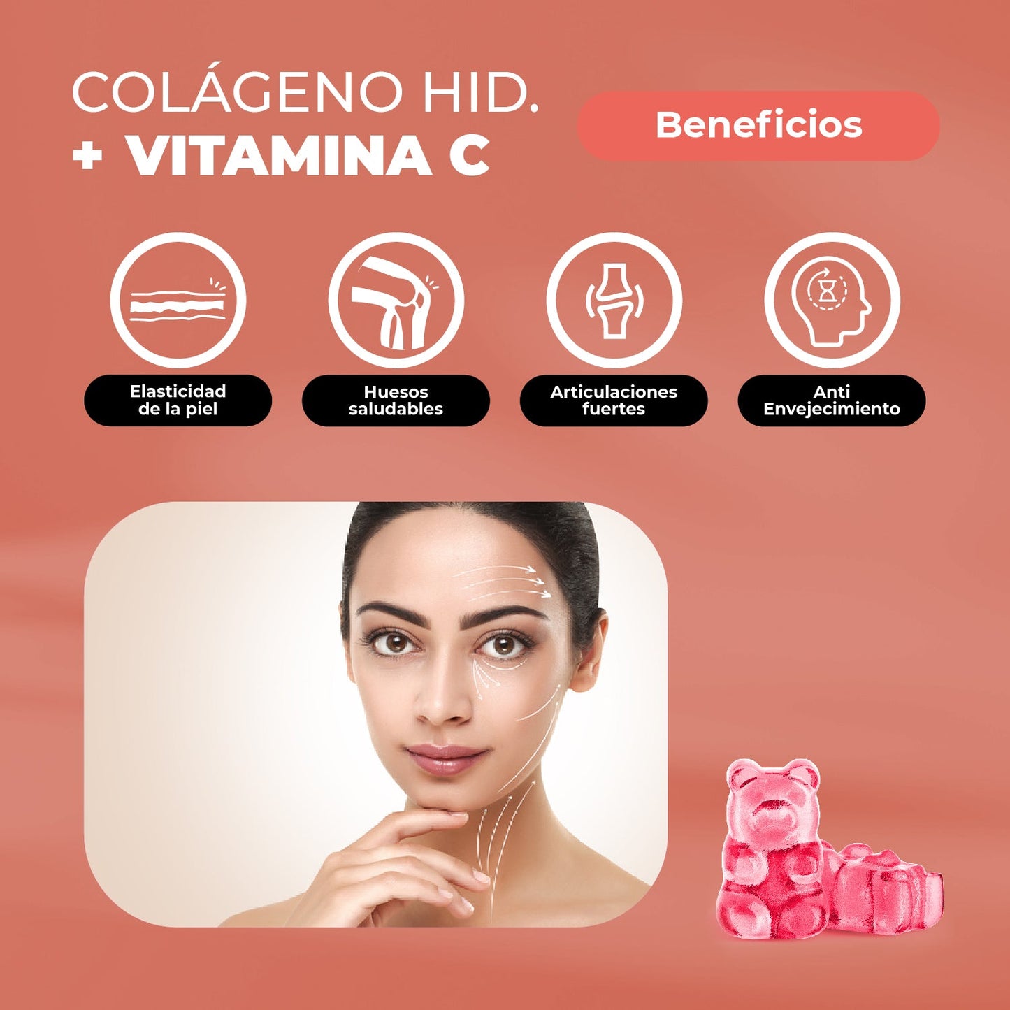 Gomitas Colágeno + Vitamina C Karun Life 60 unidades