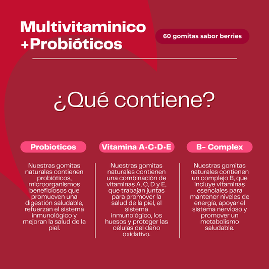 Gomitas Multivitamínicos + Probióticos Karün Life 60 un
