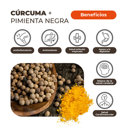 Cápsulas Cúrcuma + Pimienta Negra Karün life 90 un.