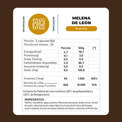 Gomitas Hongo Melena de león Karün Life 60 un