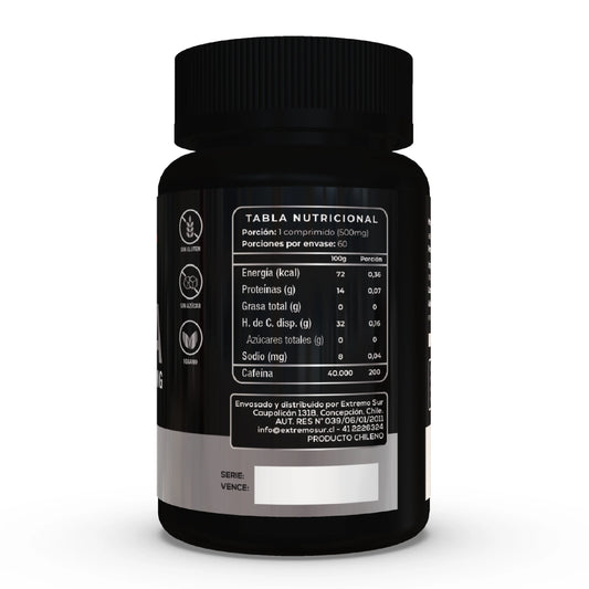 Cápsulas Cafeína Extremo Sur 60 un.